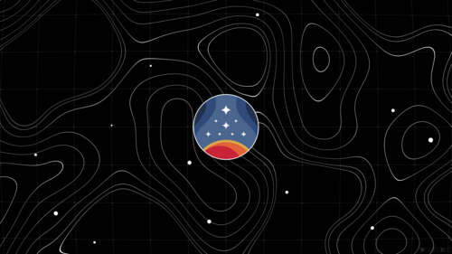 Мінімалістична темна науково-фантастична ілюстрація, що зображує силует астронавта...