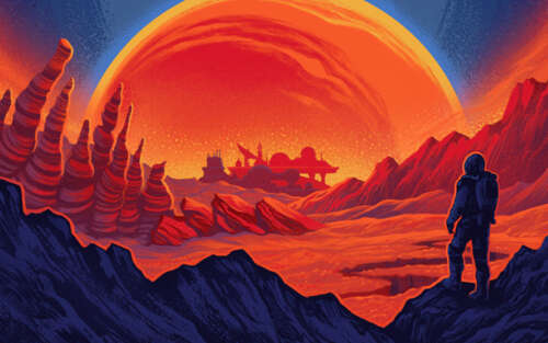 Крупний план астронавта у деталізованому скафандрі, оточеного зірками та космічним...