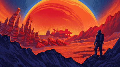 Крупний план астронавта у деталізованому скафандрі, оточеного зірками та космічним... 8K