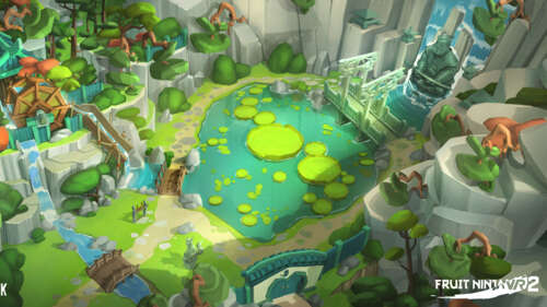 Яскраві шматочки кавуна, ківі та цитрусових, що летять у повітрі під час одного з... 8K