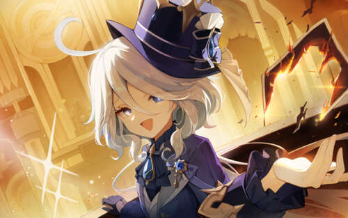 Чудовий портрет Фуріни з гри Genshin Impact.