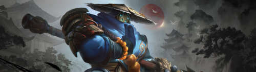 Концепт персонажа Джакс із гри League of Legends, виконаний у стилі самурая, зображений...