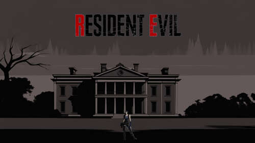 Джилл Валентайн з гри Resident Evil у сутичці з зомбі в темному, похмурому коридорі...