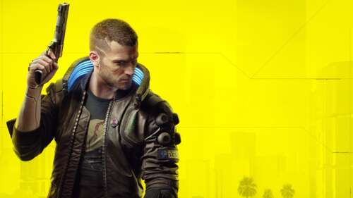 Футуристичний персонаж із сяючими блакитними кібернетичними імплантами, що стоїть... 8K