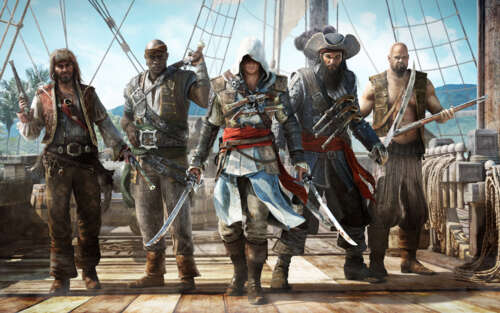 Деталізований портрет Едварда Кенвея з гри Assassin’s Creed IV: Black Flag. 7680x4800