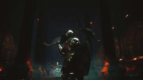 Лицар з Лотріка в важких, пошарпаних у боях обладунках з відеогри Dark Souls III:... 8K