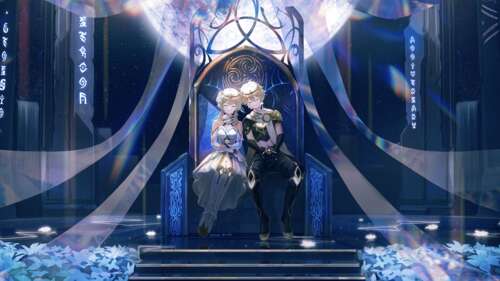 Аетер і Люмін із гри Genshin Impact стоять поруч. 8K