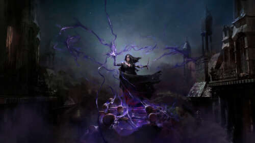 Величний Некромант із гри Path of Exile 2, який творить темні, зловісні заклинання,... 8K