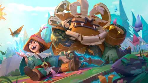 Нуну та єті Віллумп із гри League of Legends у засніженій місцевості.