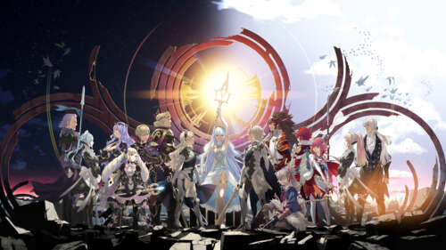 Азура та Коррін з відеогри Fire Emblem Fates стоять поруч.