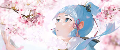 Детальний портрет персонажа Камісато Аяка з гри Genshin Impact.