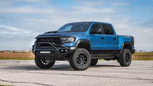 Величезний пікап Hennessey Mammoth 1000 Dodge Ram із піднятим кузовом, агресивними... 8K