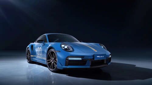 Детальний вигляд елегантного, високопродуктивного спортивного автомобіля Porsche... 8K