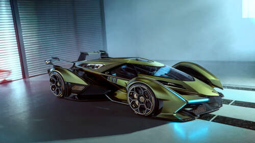 Футуристичний суперкар Lamborghini Lambo V12 Vision Gran Turismo, що демонструє свій... 8K