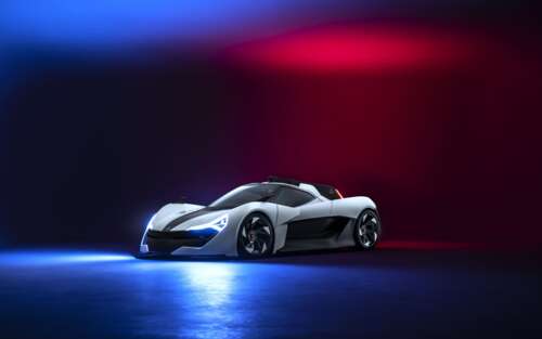 Елегантний, обтічний сучасний спортивний автомобіль, представлений у професійній... 7680x4800