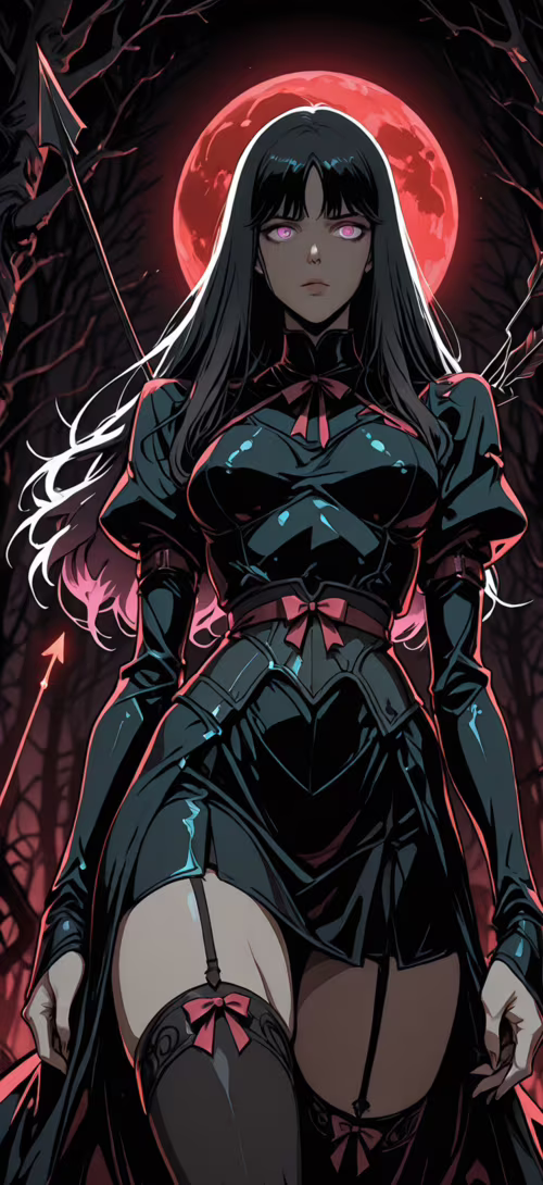 Ілюстрація в стилі аніме, на якій зображено жінку з довгим чорним волоссям, сяючими... Blackview BV6100