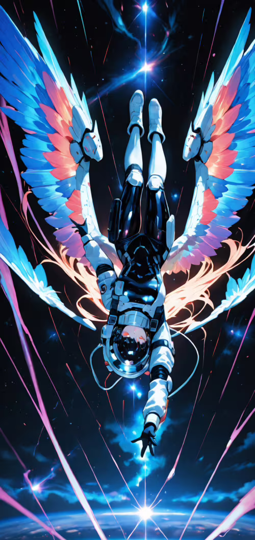 Фуджімару Ріцука з гри Fate/Grand Order в образі астронавта з великими синіми та... Blackview A30