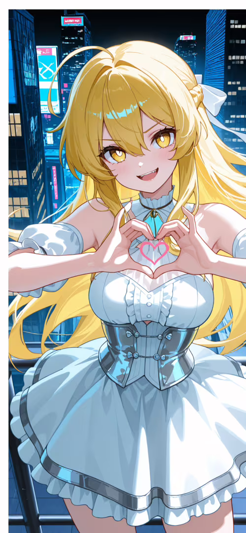 Аніме-персонаж, Шокухо Місакі, з довгим світлим волоссям і в білій сукні, усміхається... Apple iPhone 14 Pro