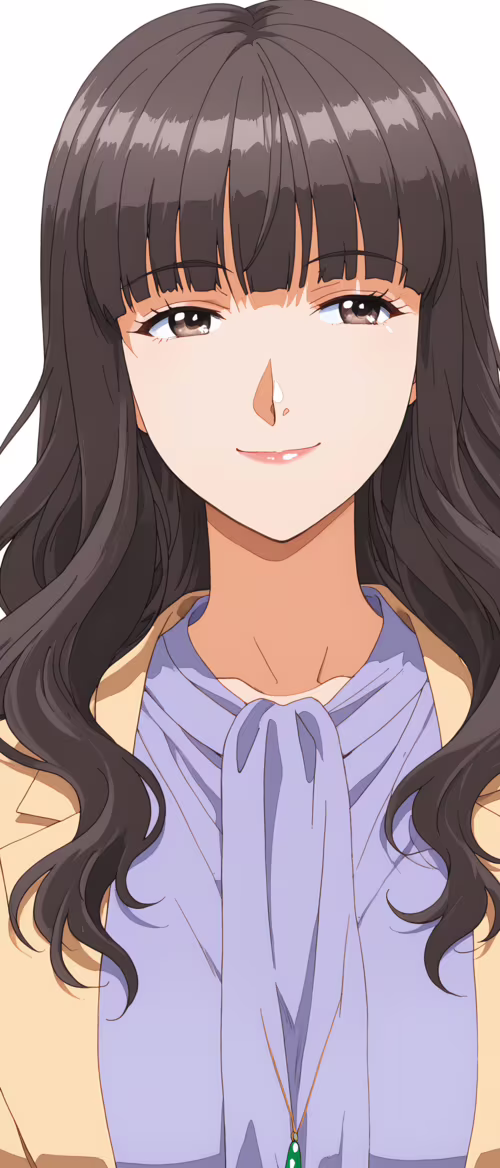 Зображення Шихоко Фуджімії, де видно лише верхню частину її тіла, з аніме «Більше,... Motorola Edge S