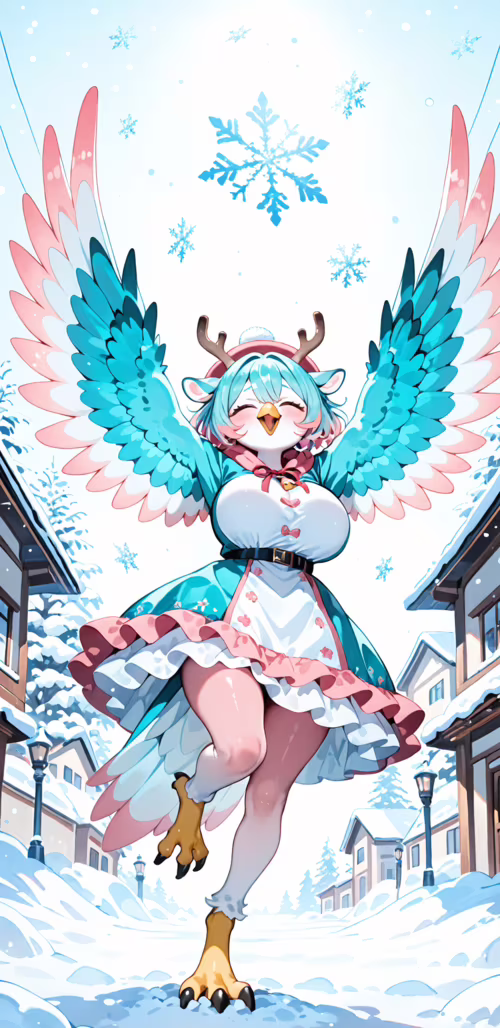 Ілюстрація в стилі аніме, на якій зображено радісну дівчину з рожевим волоссям, оленячими... Samsung Galaxy J6 plus Plus