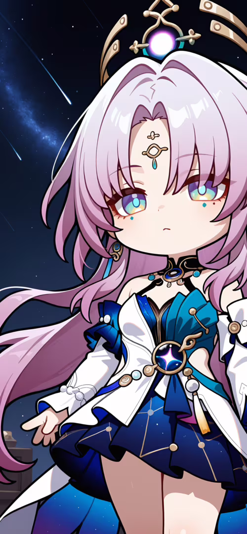 Мила малюнка в стилі чібі, на якій зображено Фу Сюань з гри Honkai: Star Rail. У... Google Pixel 4a 5G