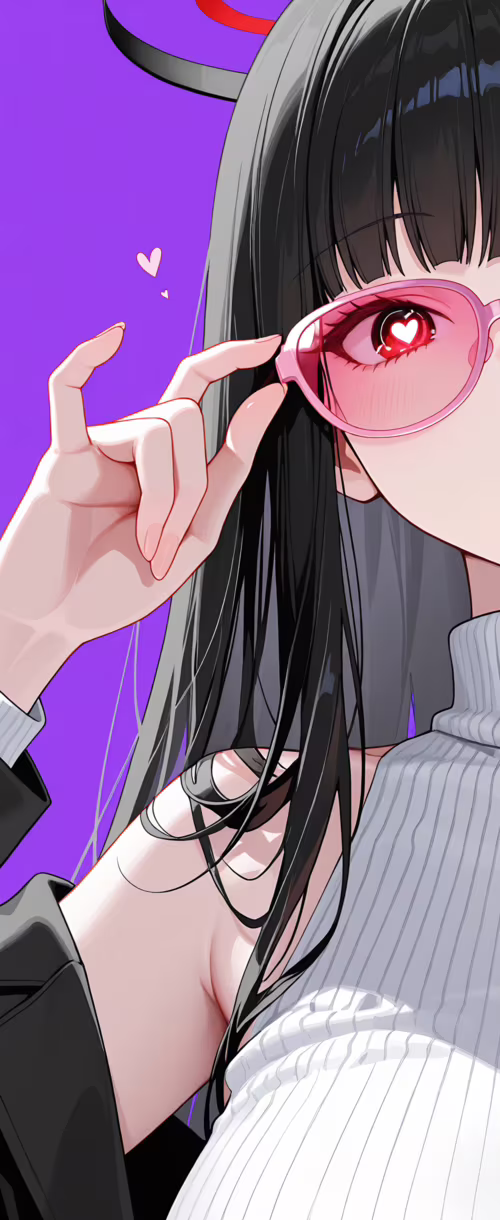 Аніме-персонаж, дівчина з довгим чорним волоссям, яку ідентифікували як Ріо Цукацукі... Samsung Galaxy Z Flip