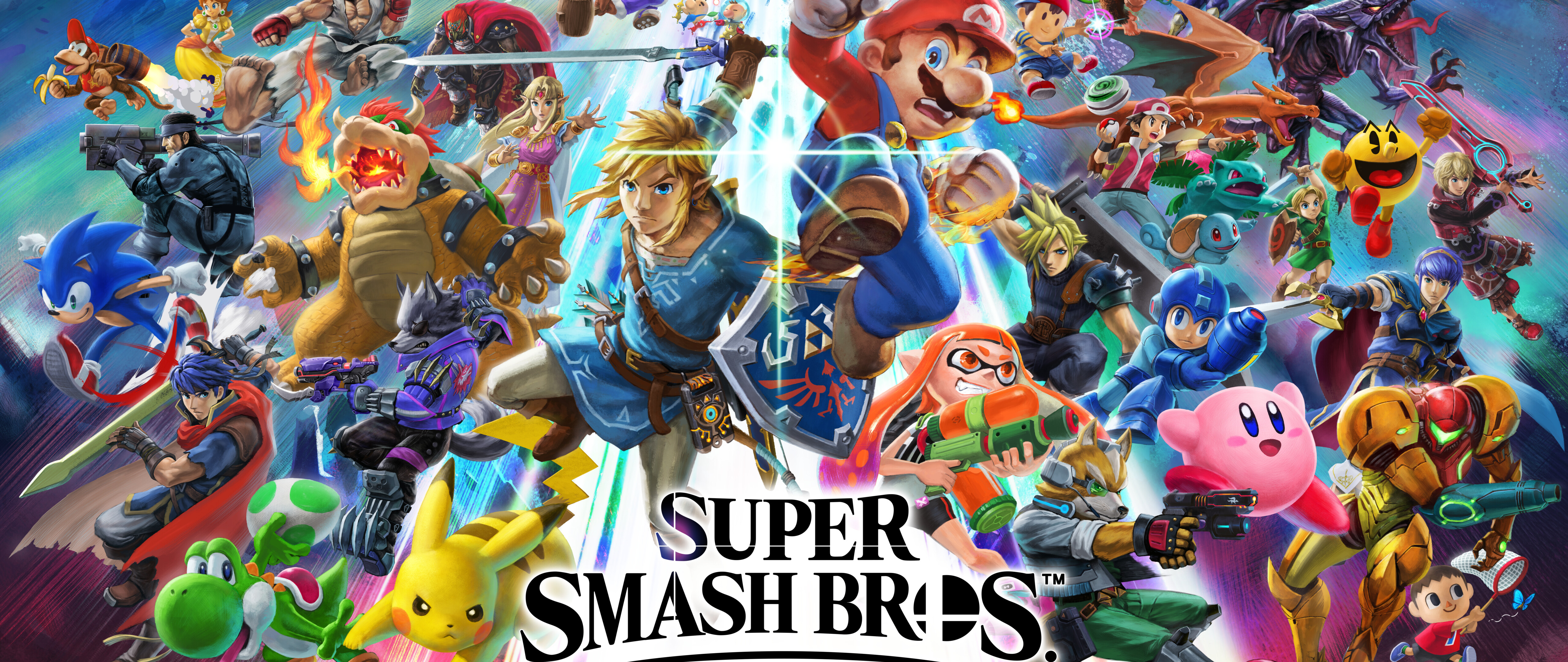 Маріо з гри Super Smash Bros. Ultimate у бойовій стійці.