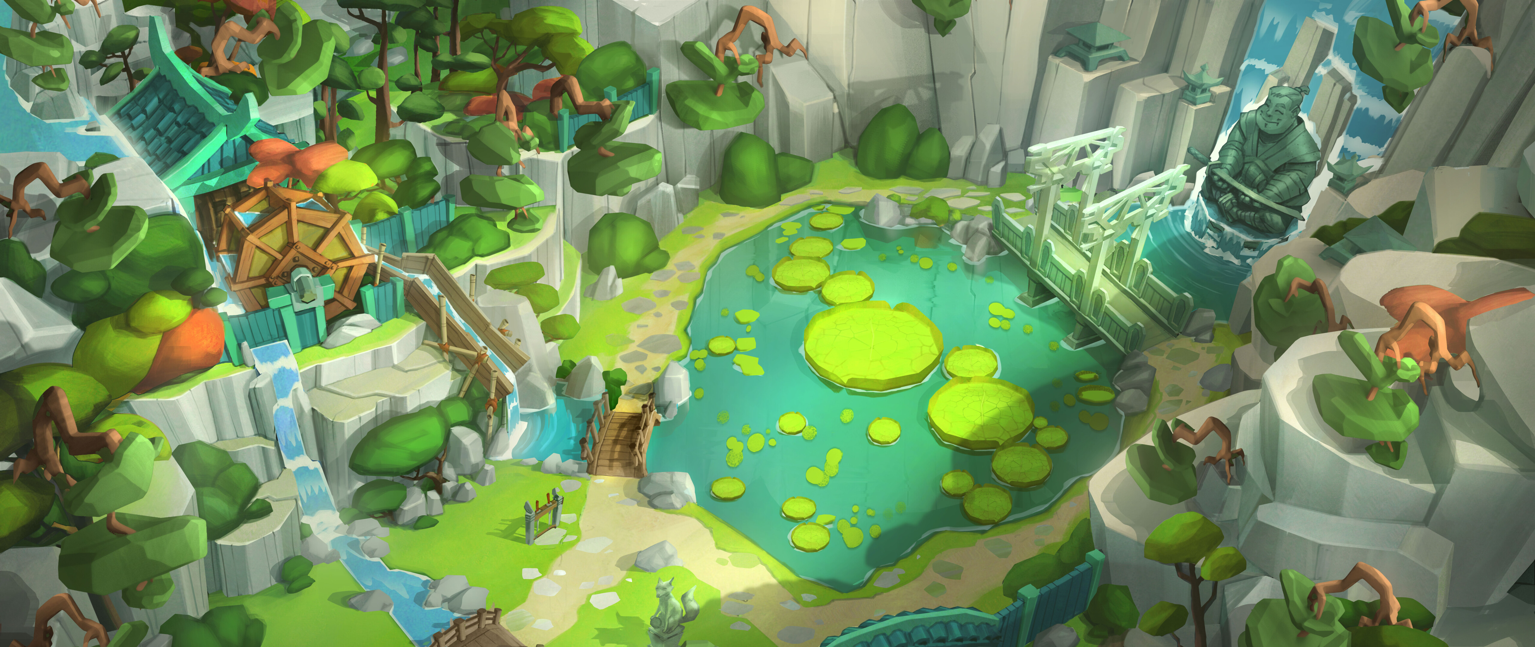 Яскраві шматочки кавуна, ківі та цитрусових, що летять у повітрі під час одного з епізодів гри Fruit Ninja VR 2.