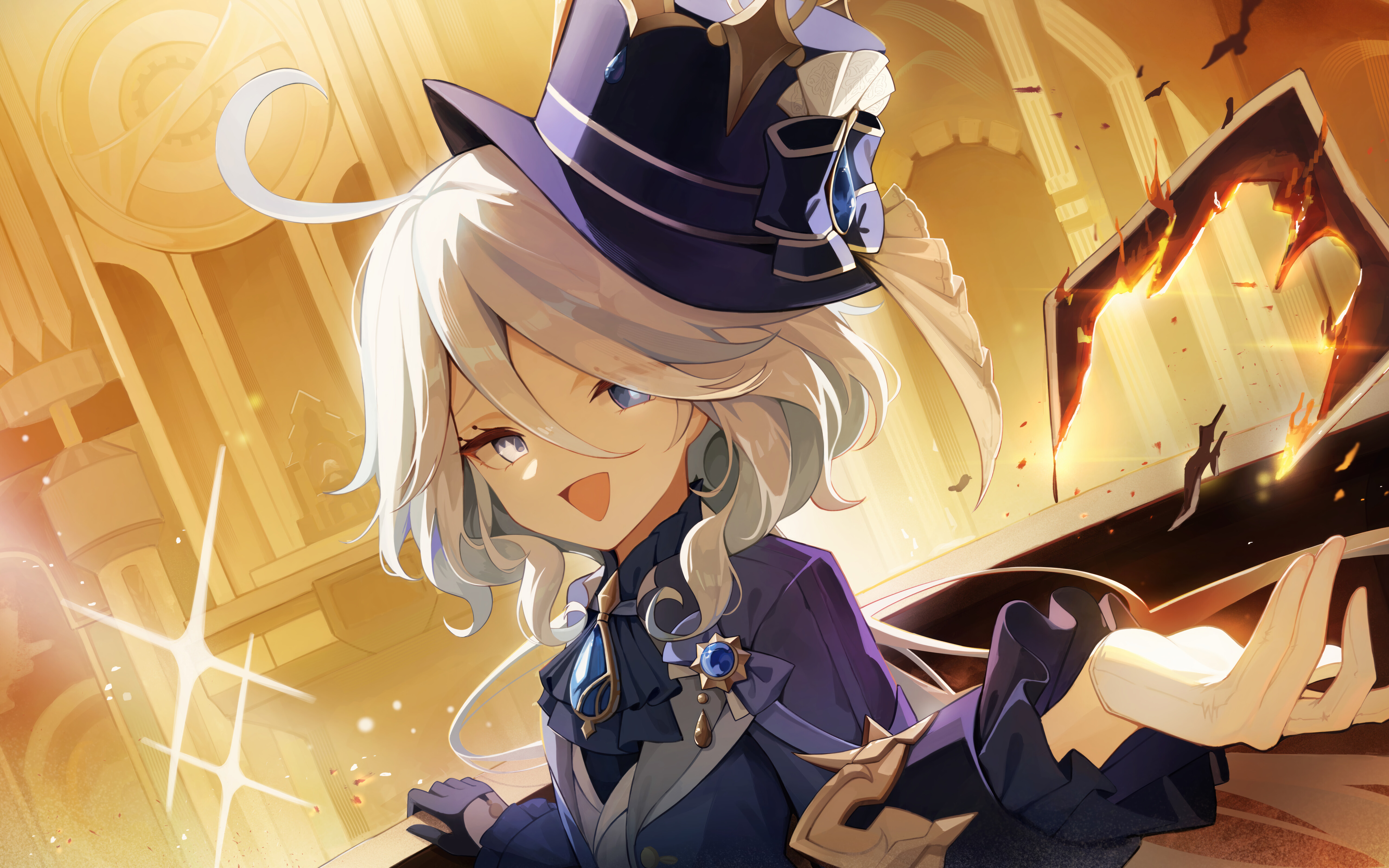 Чудовий портрет Фуріни з гри Genshin Impact.