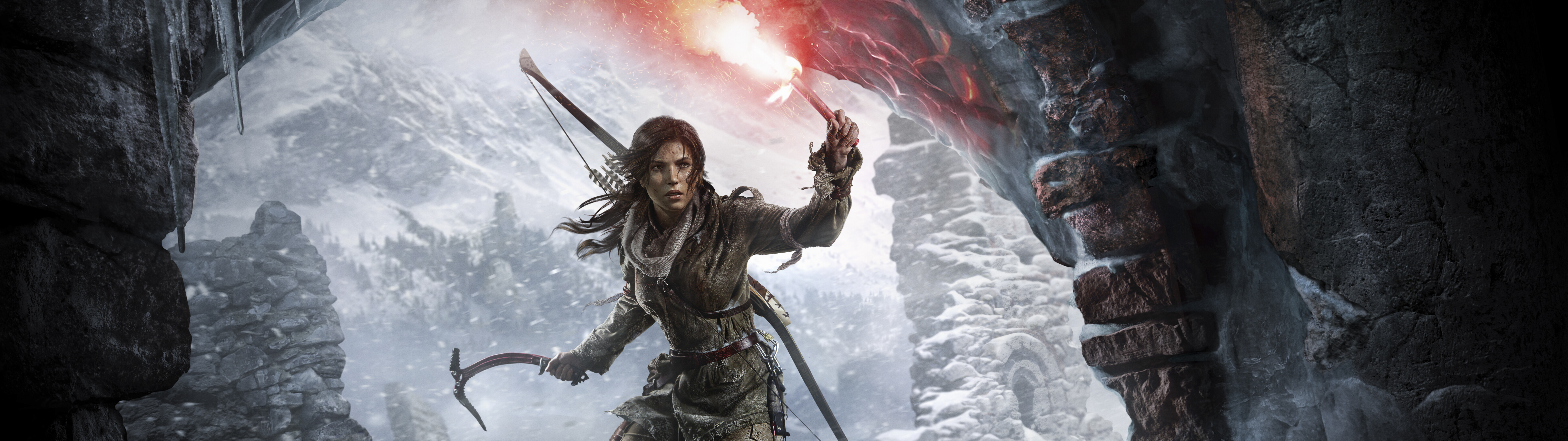 Лара Крофт, культова героїня відеогри «Rise of the Tomb Raider», у пригодницькому сеттингу.