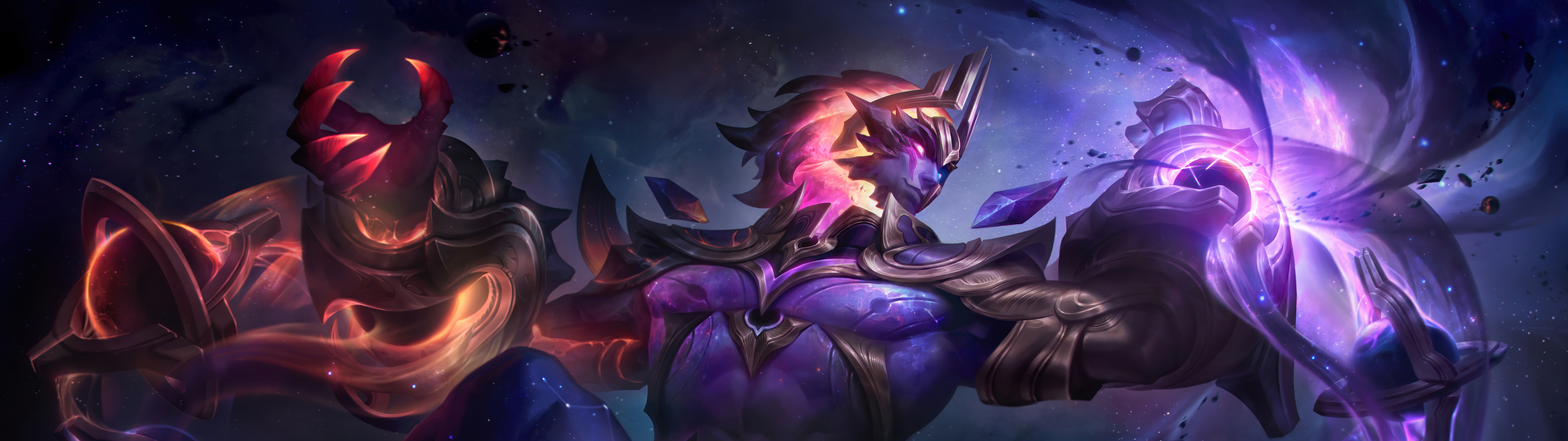 Силас із гри League of Legends демонструє свої магічні здібності та вражаючу харизму.