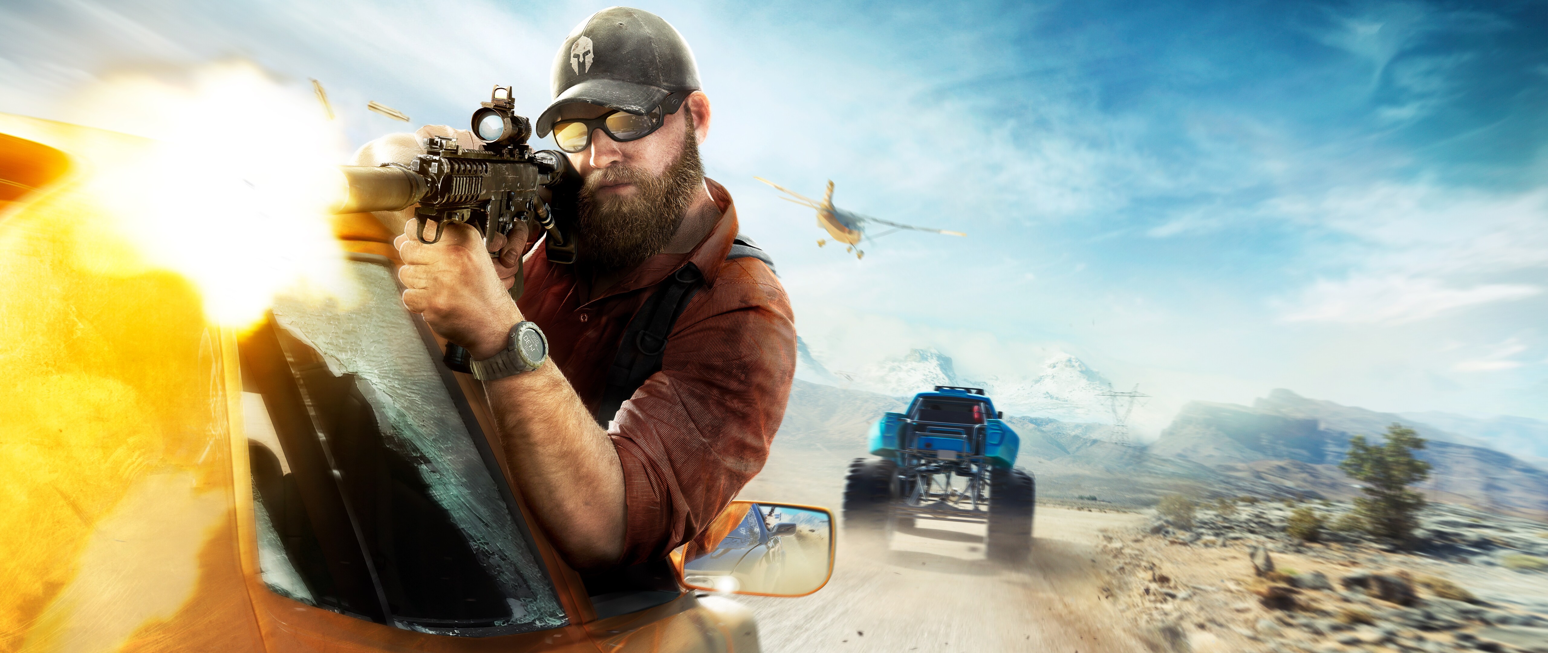 Висококваліфікований оперативник загону «Привиди» з гри Tom Clancy’s Ghost Recon Wildlands, одягнений у повний комплект військового тактичного спорядження та тримає в руках штурмову гвинтівку.