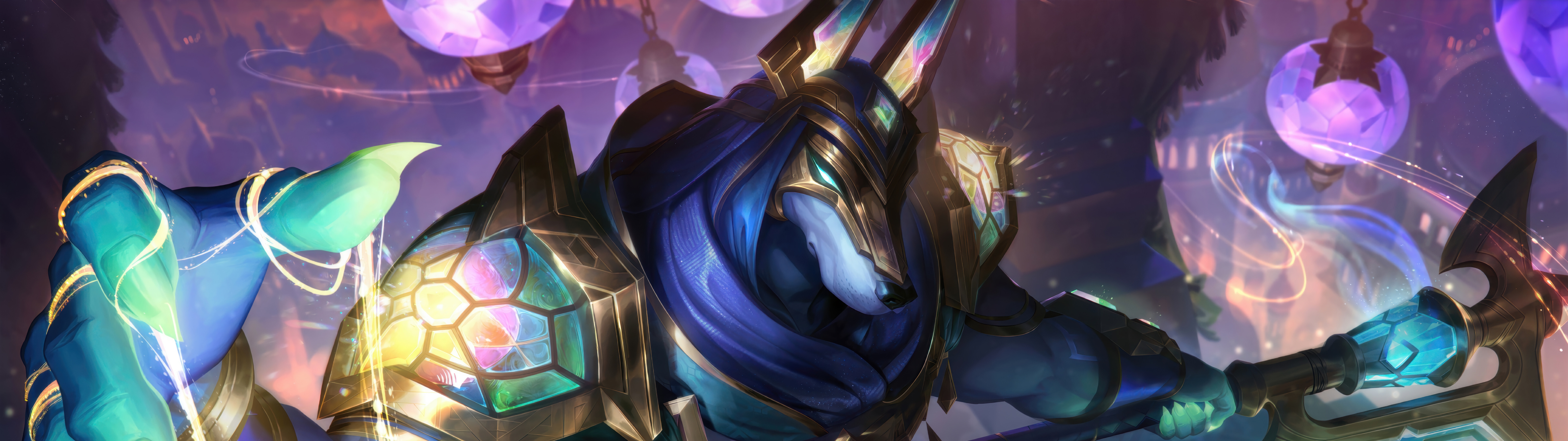 Велична ілюстрація Насуса, Хранителя Пісків, зі всесвіту League of Legends.